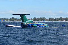 Tri-Bird Dive Site off Boracay Beach Tri Bird airplane before sinking