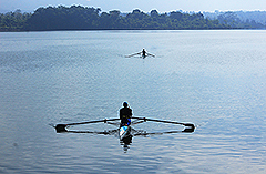 sculls on La Mesa Dam